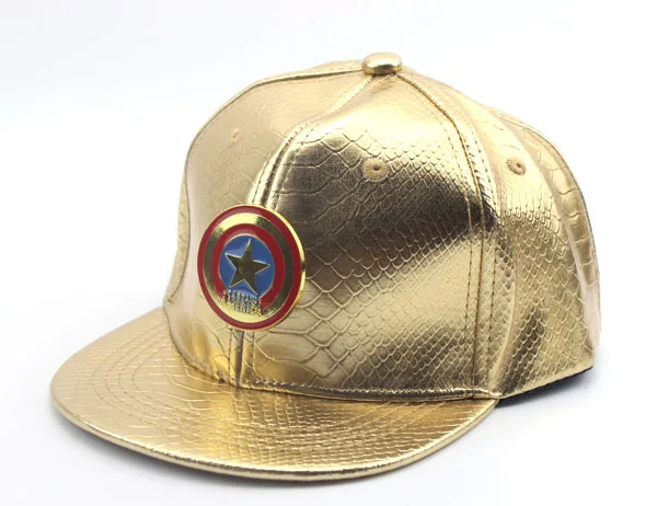 2016 Корейская кожаная бейсбольная кепка в стиле хип хоп с флагом капитана осенняя