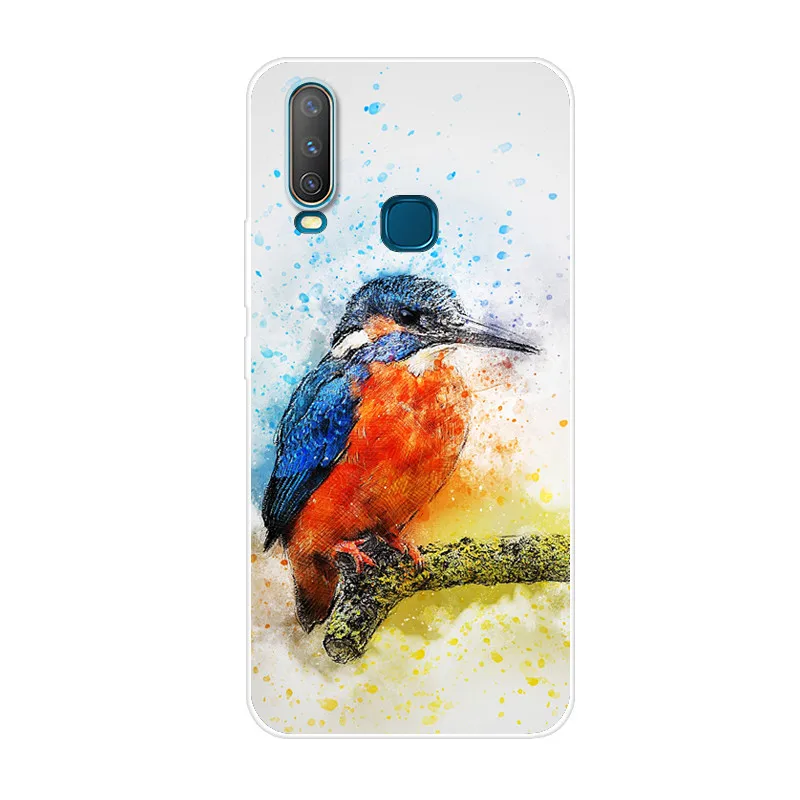 1 Милый чехол Vivo Y17, мягкий силиконовый чехол из ТПУ с мультяшным рисунком для телефона Vivo Y17 Y15 Y12 VivoY17 Vivo Y 17 12 15 V1902, задняя крышка - Цвет: 1