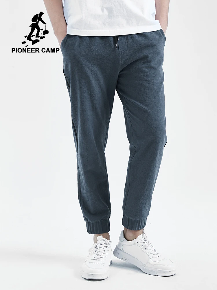 Мужские хлопковые брюки Pioneer Camp повседневные облегающие для пробежек в стиле