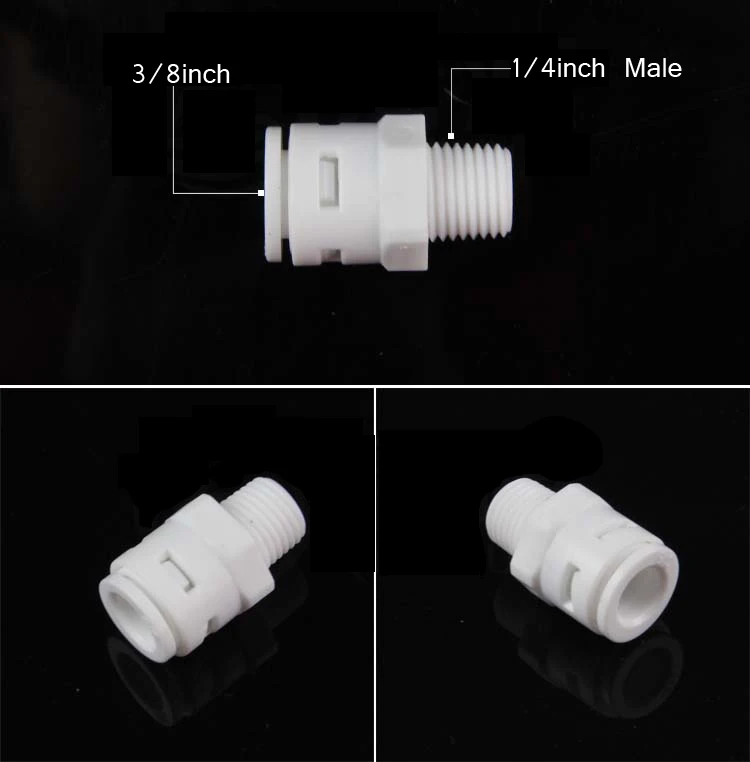 LYMeiTool мини белый POM быстрые воды 1/4 дюйма BSP Мужской 3/8 inch прямое наружное разъемным