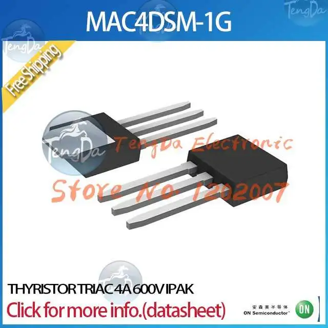 Бесплатная доставка 20 шт./лот MAC4DSM 1G тиристорный симисторные 4A 600 В IPAK|shipping agent in