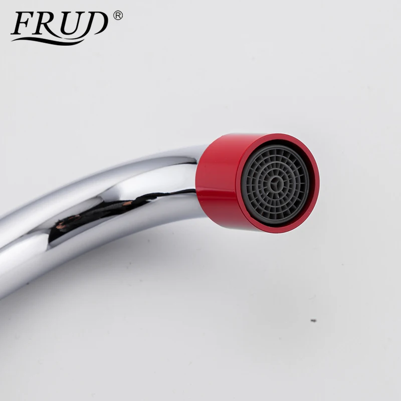 FRUD смеситель для ванны красный душа ванной комнаты настенный кран раковины