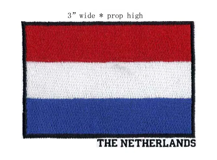Netherlands 120B 1 шт., ширина 7,62 см, флаг страны, нашивки, нашивки, вышитые, США, Великобритания, Франция, Египет, флаг, тактические, военные, железные нашивки, армейская аппликация - Цвет: Netherlands 120B