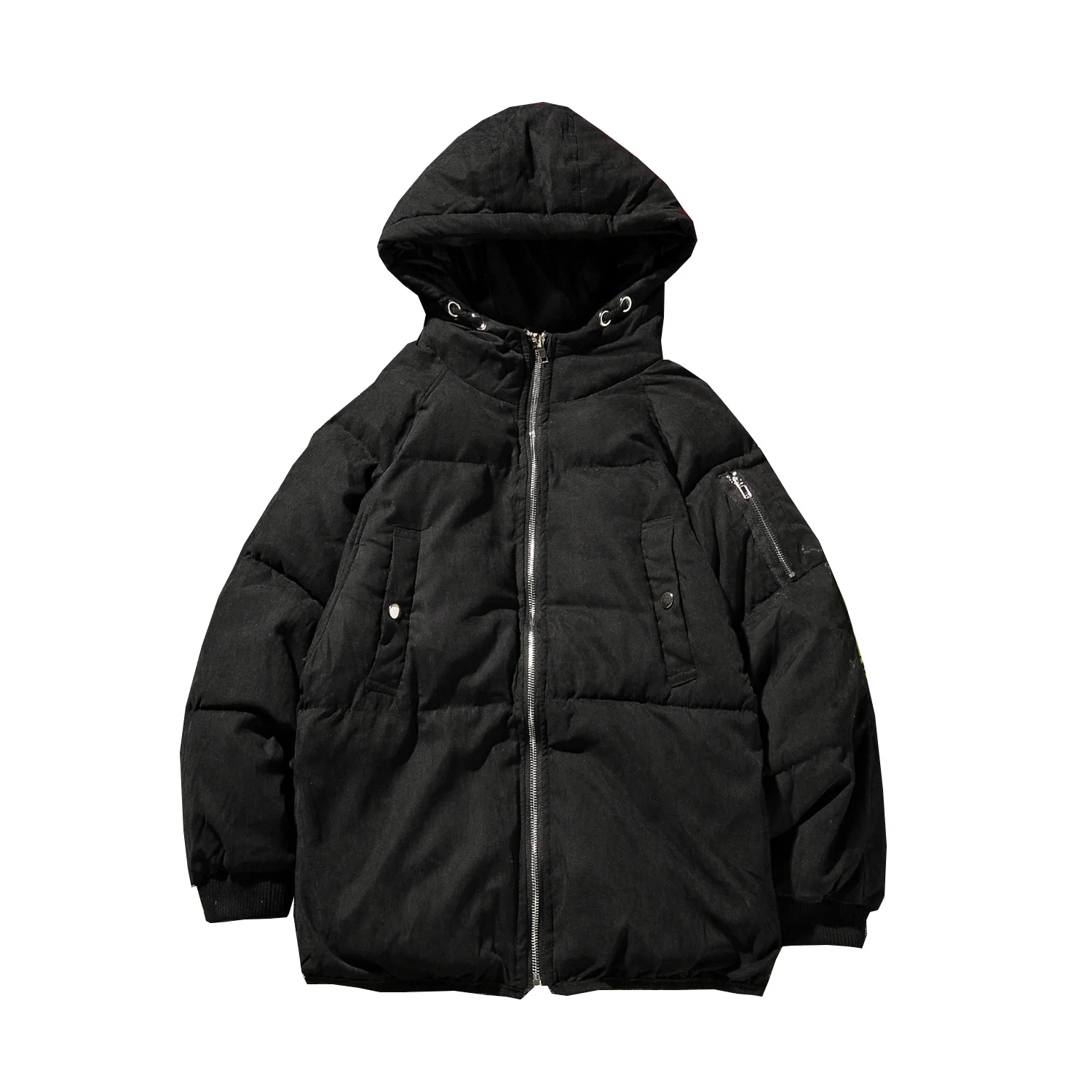 2018 модная зимняя мужская утолщенная Повседневная хлопковая куртка на открытом