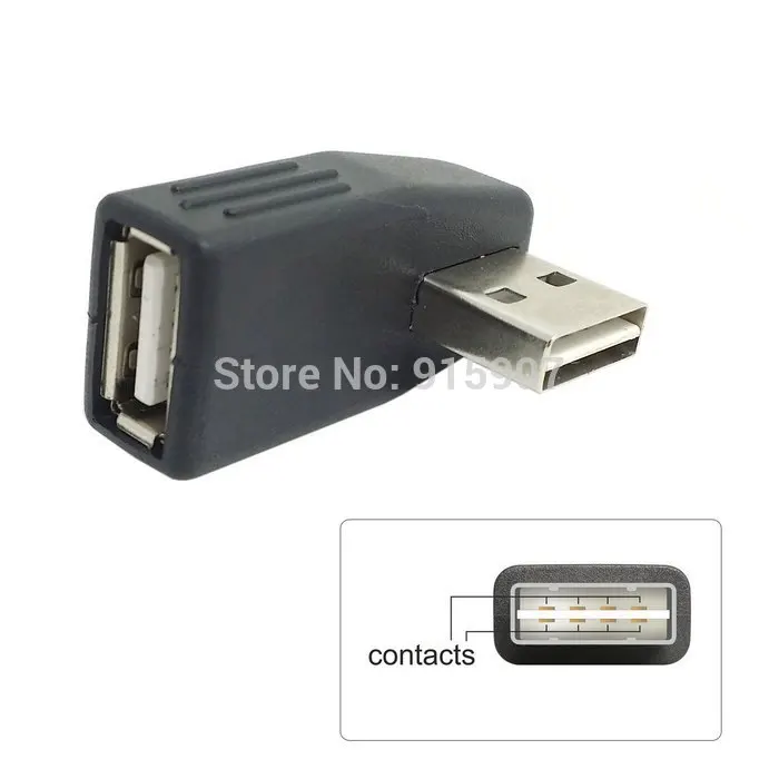 

CY USB 2.0 A type Male to Female Extension Adapter Left & Right Angled 90 Degree Reversible Design