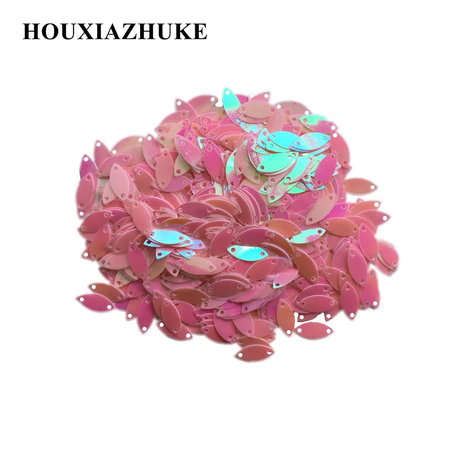 Пайетки из ПВХ в форме глаза 6*15 мм с отверстием для украшения одежды ручной