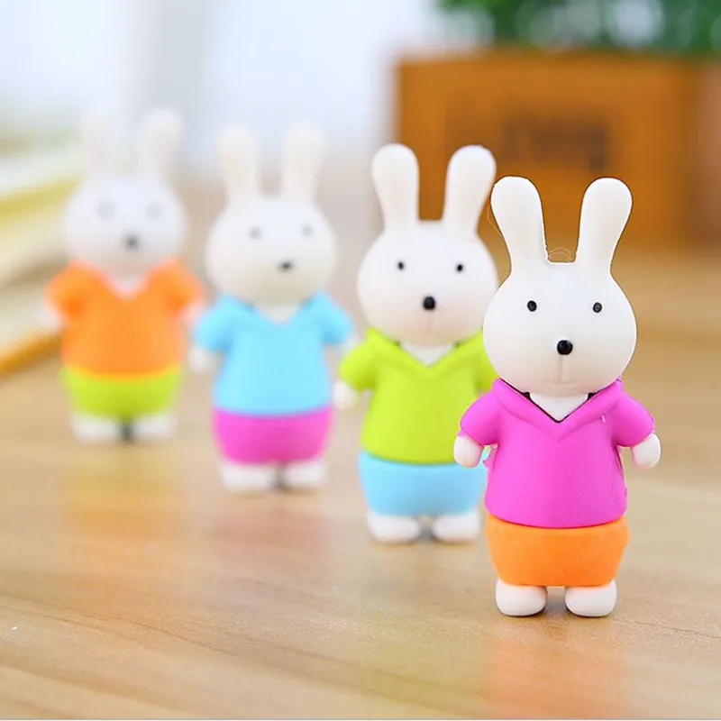 Coloffice 2PSC/лот милый кролик ластик Kawaii красочный креативный карандаш для рисования