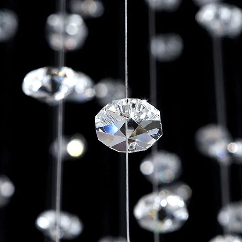 Хрустасветильник лампа K9 для лестницы суперплотная Подвесная в современном