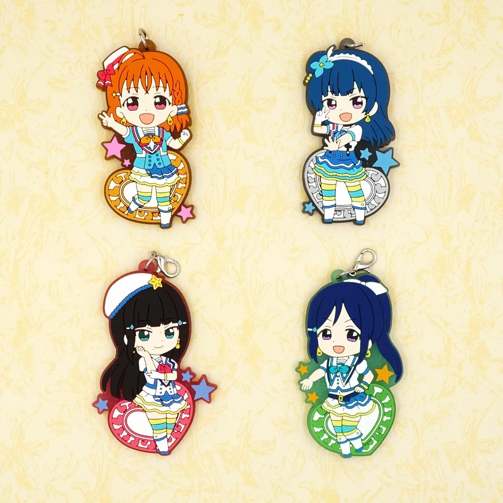 Love Live Lovelive Sunshine аниме Kurosawa Dia Tsushima Yoshiko Takami Chika Matsura Kanan Aqours резиновый брелок|love live|love