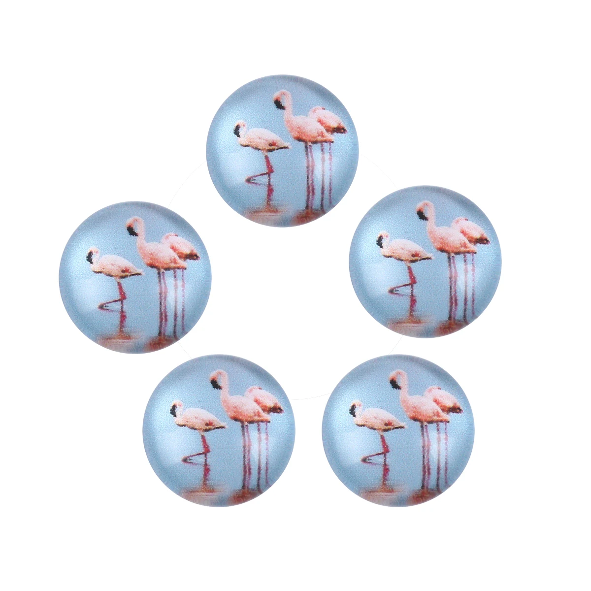 DoreenBeads стеклянное купольное уплотнение круглый кабошон Flatback зеленый лист