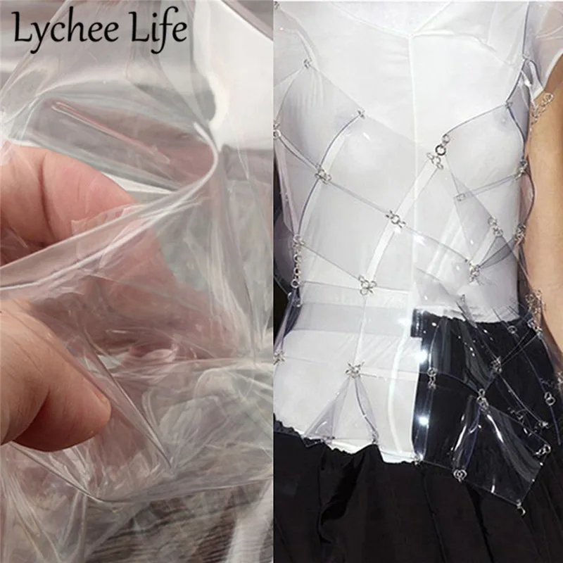 Lychee Life TPU EVA Мягкая водонепроницаемая ткань 100 см прозрачная пленка ткань сделай сам ручная работа швейная одежда аксессуары для платьев