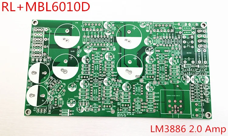 LM3886 и MBL6010D 2.0 канальный усилитель с защитой спикер Совета предусилителя печатной