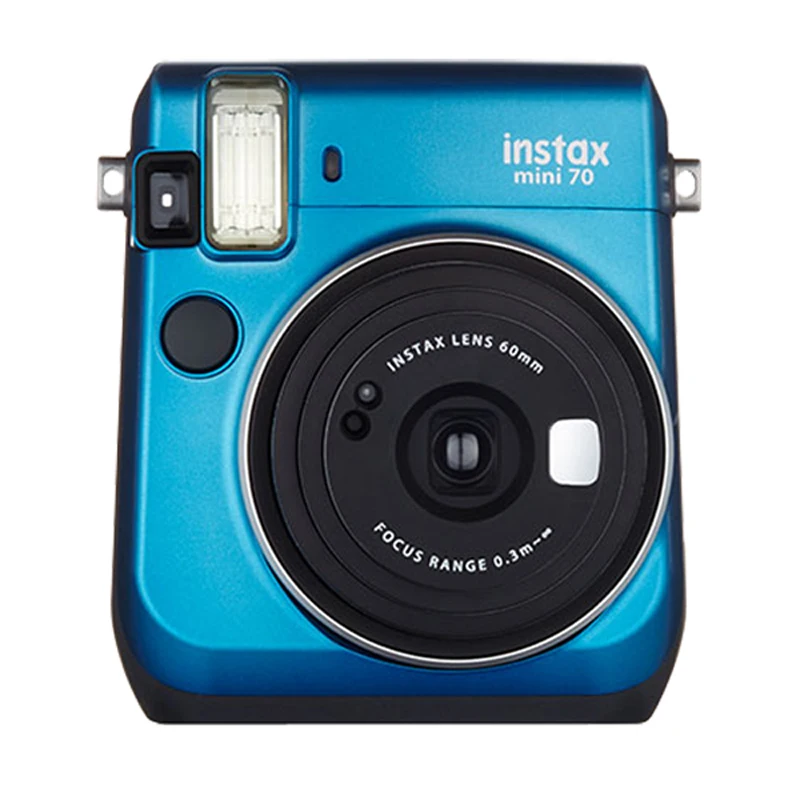 Камера моментальной печати Fuji Fujifilm Instax Mini 70 со стильным плечевым ремнем-синий |