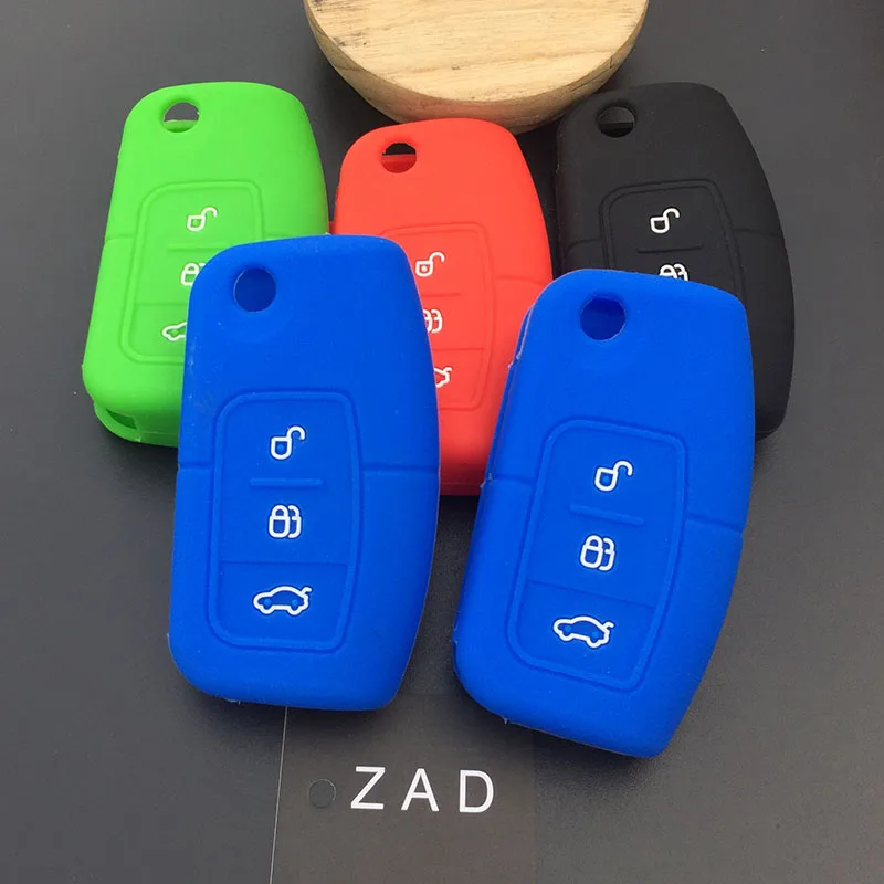 3 кнопочный силиконовый резиновый чехол для автомобильного ключа ZAD оболочка
