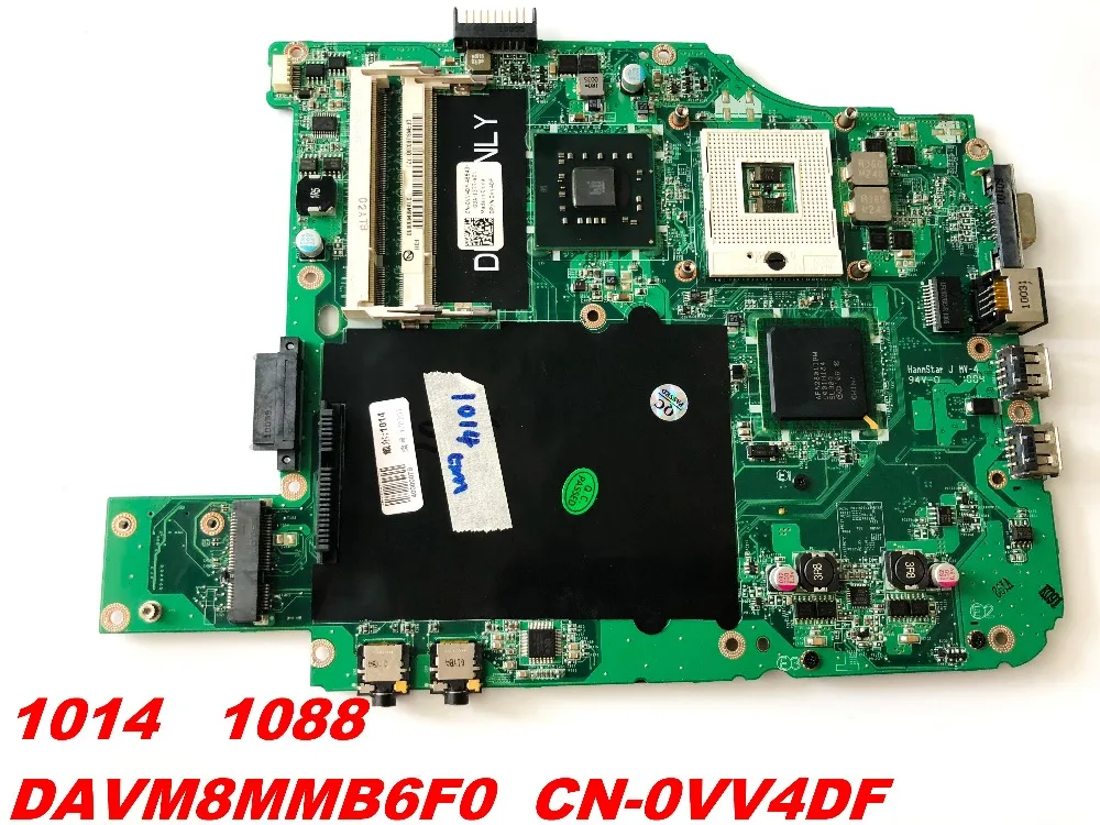 

Original for DELL 1014 1088 laptop motherboard GM45 DAVM8MMB6F0 CN-0VV4DF tested good free shipping connectors