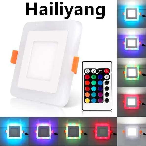 Лидер продаж цветной светодиодный светильник-панель 6 Вт 9 16 24 RGB панельный