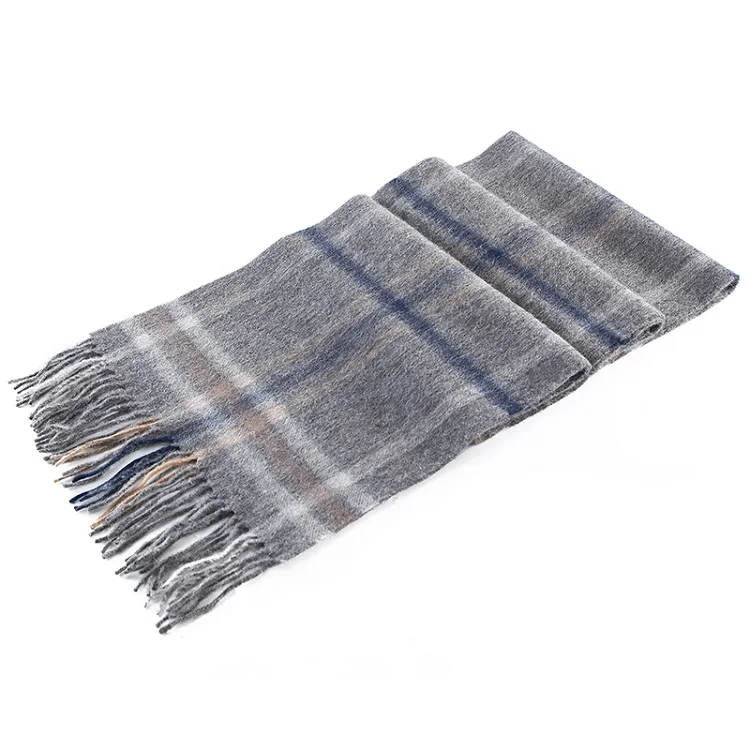 WS18-015 wool scarf Новое поступление шерстяной шарф клетчатые зимние кашемировые шерстяные шарфы унисекс роскошные толстые модные зимние теплые длинные мягкие мужские шарфы - Цвет: WS18-015 wool scarf