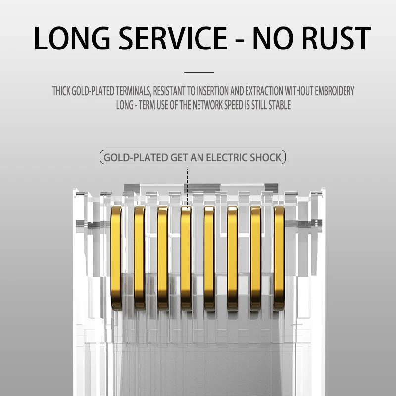 10 шт. Cat6 RJ45 RJ50 RJ11 разъем 8P8C модульный Ethernet кабель головная вилка позолоченный Cat 6