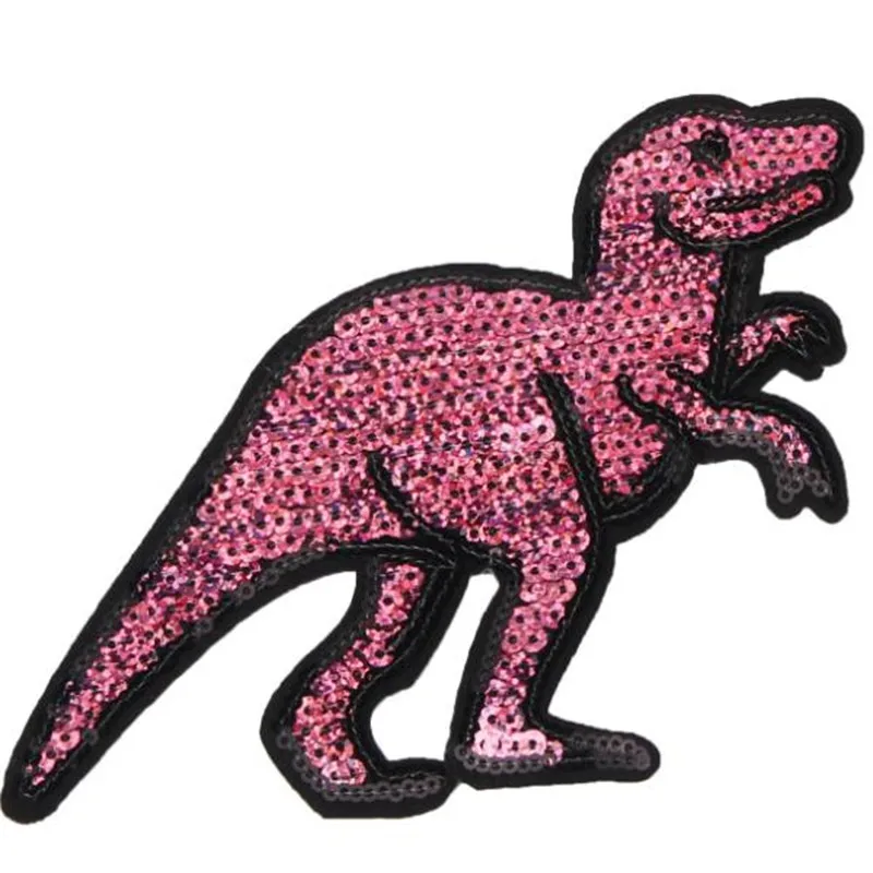 Женская одежда рубашка топ Байкерская нашивка семья динозавров блестки надпись