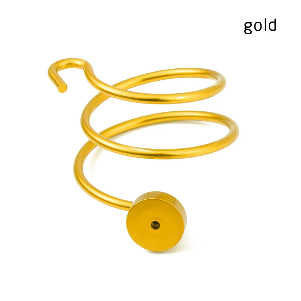 gold 6 цветов, органайзер из алюминиевого сплава, настенный держатель для ванной комнаты, настенный держатель для фена, полка для хранения для дома, отеля - Цвет: gold