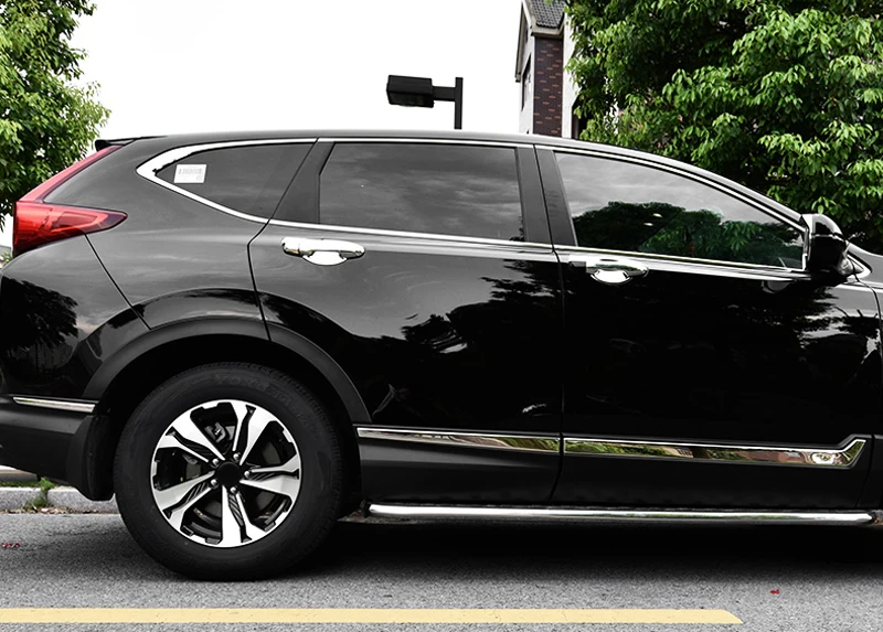 Хромированная наружная Нижняя Боковая дверь молдинги ABS 6 шт. для Honda CR-V CRV