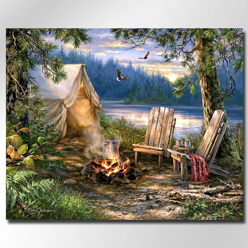 

camping 5d full drill round/square Diamond painting scenery Diamond embroidery Home Decoration Diamond stitch Diamond mosaic