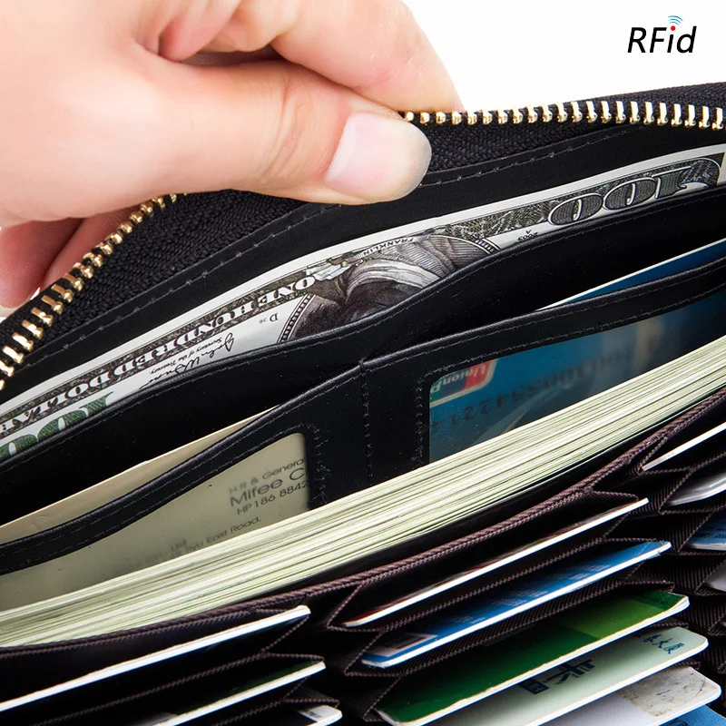 WESTCREEK брендовые RFID женские длинные кошельки с ручной росписью пиона женский