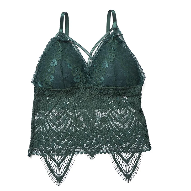 New Ladies Big Size Triangle Cup Lace Push Up Bra Black Bralette Deep V Women's Bras Underwear Large | Женская одежда