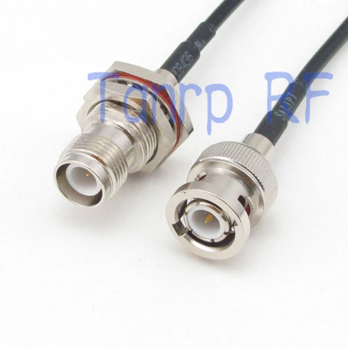 

10PCS 6in RP-TNC female jack to BNC male plug RF connector adapter 15CM Pigtail coaxial jumper cable RG174 extension cord