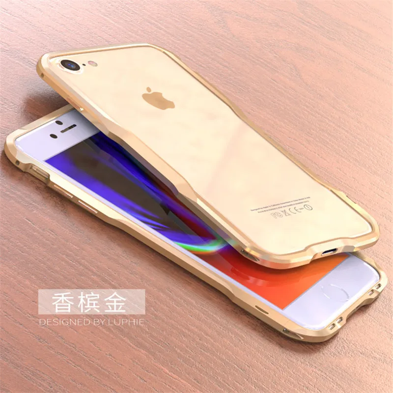 

High-end 3D Stereoscopic Mobile Phone Bumper Case For iPhone 8 4.7 inch Original Luphie Metal bumper for Apple iPhone 8 plus