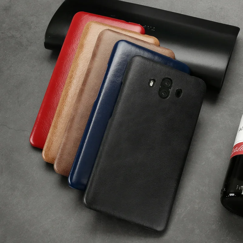 2017 Ретро матовая текстура Натуральная кожа задняя крышка Чехлы для Huawei Mate 10 mate10