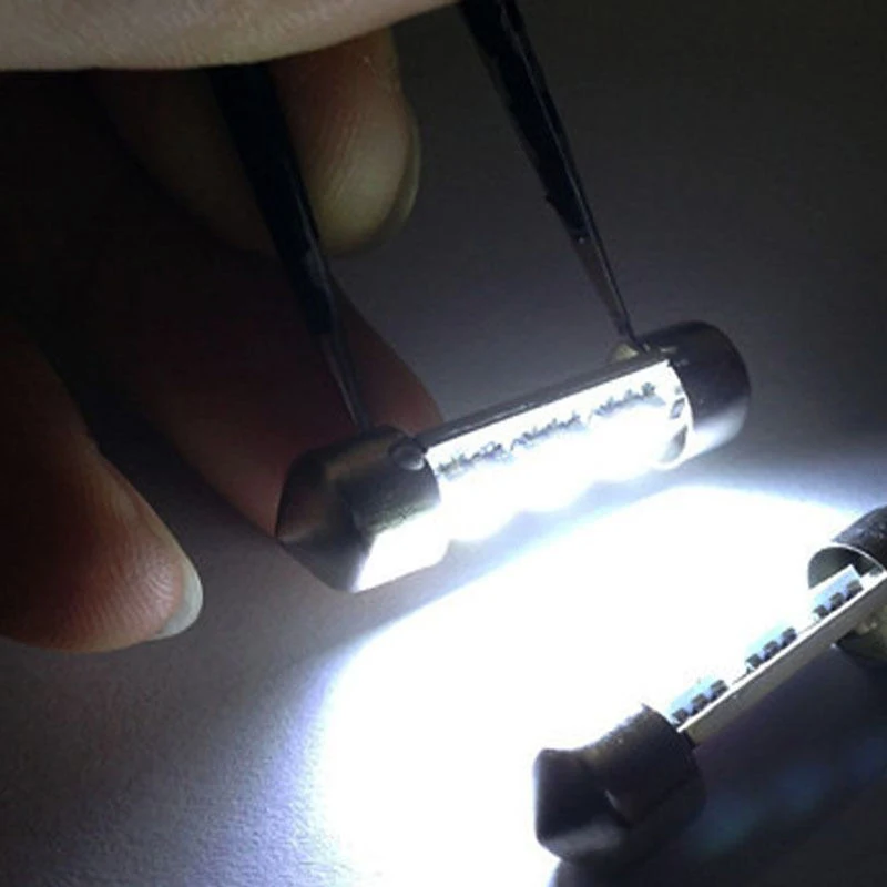 10X C5W светодиодный 36 мм 3 SMD 5050 автомобильный фонарь освещения номерного знака