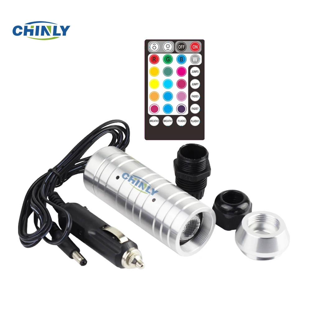 Автомобиль Использовать DC12V 6W RGB Светодиодный волоконно-оптический светильник двигатель RF пульт дистанционного управления