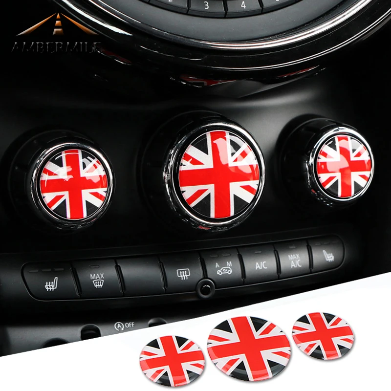 AMBERMILE Автомобильный интерьер переключатель кондиционера ручки наклейки обложки