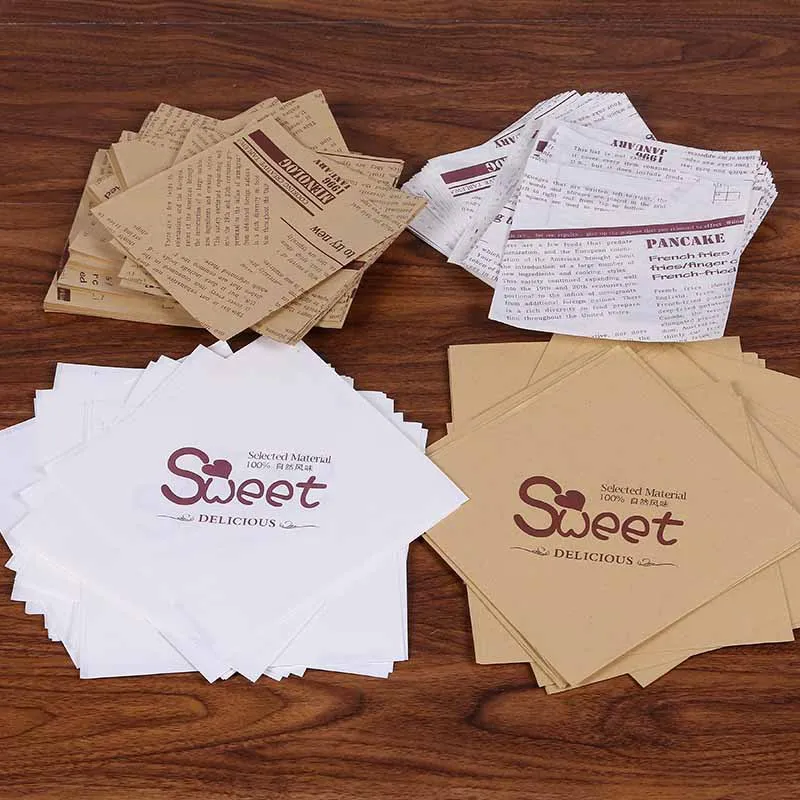 Пищевой пакет из масляной бумаги сэндвич пакеты с выносом Пончик Крафтовая