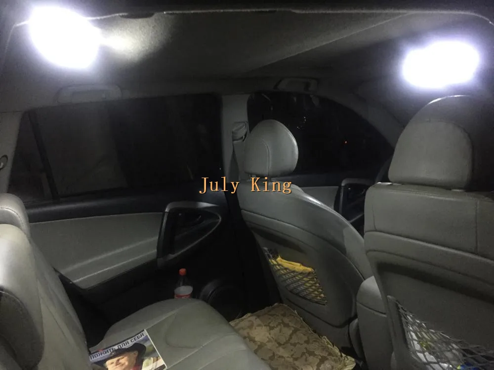 July King 2835SMD 6000K светодиодный чехол для чтения в салоне автомобиля для Toyota RAV4 2005-2012, 3 шт/комплект, высокая яркость