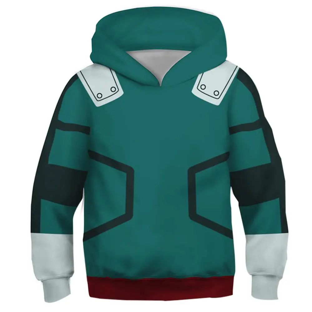 Худи Boku с надписью no My Hero Академия худи Izuku Midoriya для косплея Детская толстовка