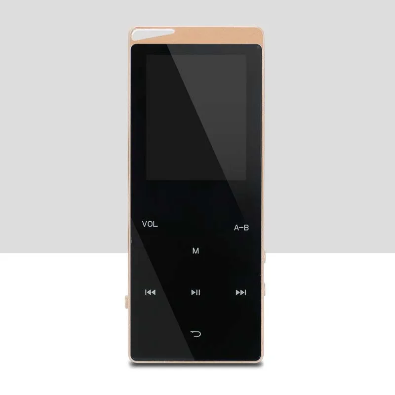 Новинка, Bluetooth MP4 музыкальный плеер, 4 ГБ, 8 ГБ, 16 ГБ, сенсорный ключ, sd-карта, вставка, FM радио, несколько языков, Роскошный Металлический Hi-Fi плеер - Цвет: Золотой