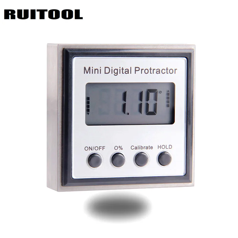 Миниатюрная цифровая угловая линейка RUITOOL транспортир инклинометр магнитный