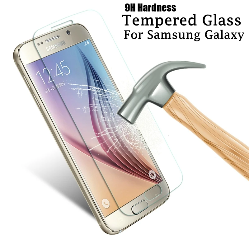 Samsung galaxy J3 J5 J7 PRO screen protector tempered glass on samsung J4 J6 prime J8 PLUS protective to 2018 | Мобильные телефоны