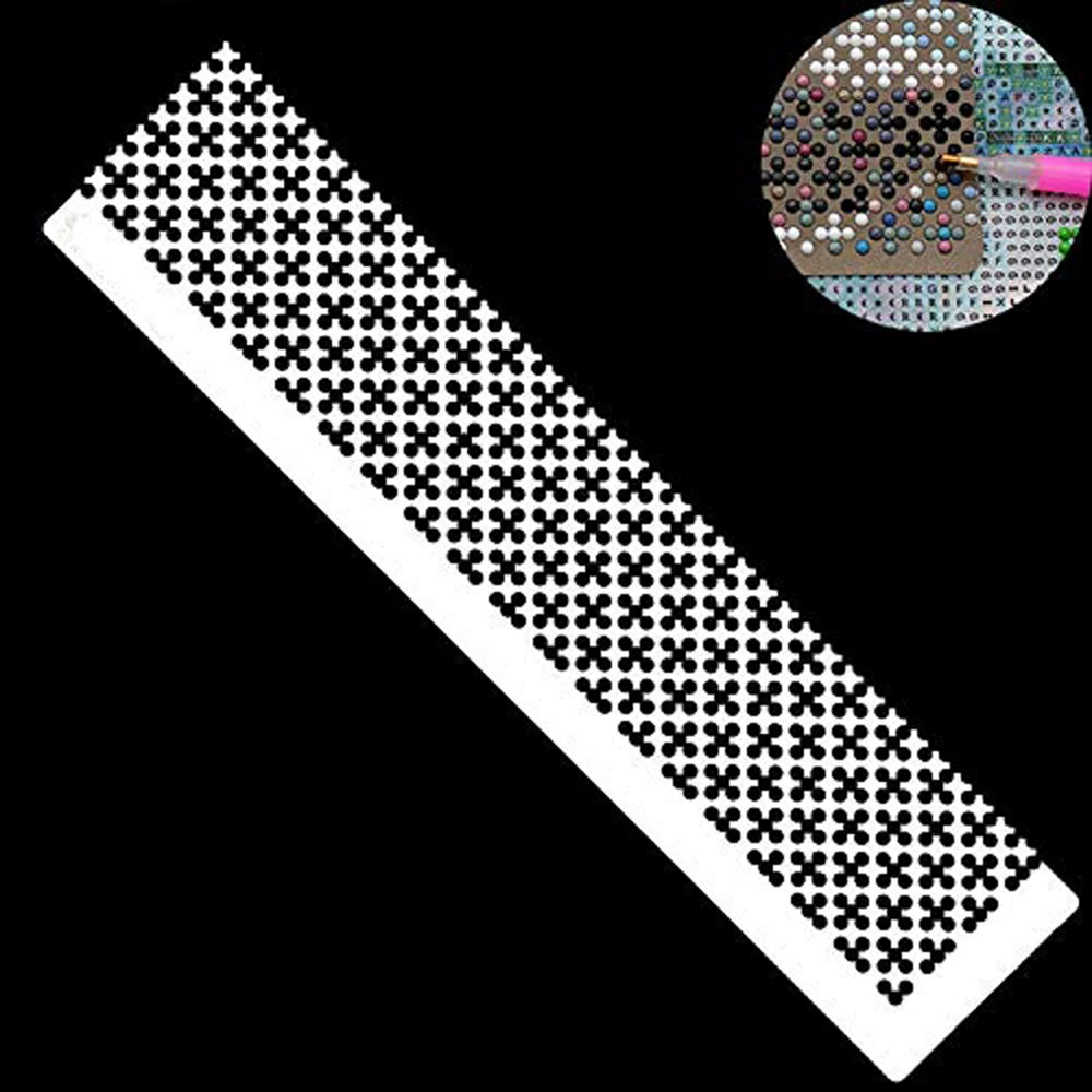 5D DIY Diamond Painting Tool Stainless Steel Ruler with 699 Blank Grids for Round Full Drill &amp Partial | Дом и сад
