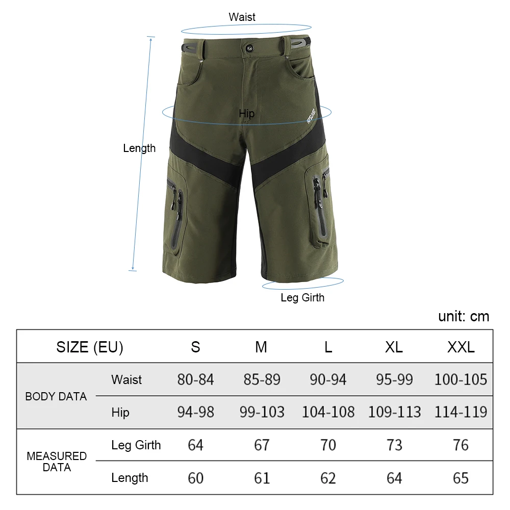 

Men Cycling Shorts Quick Drying Bicycle Shorts Breathable Outdoor Sports Running Bike Riding Casual Shorts MTB Downhill Trousers