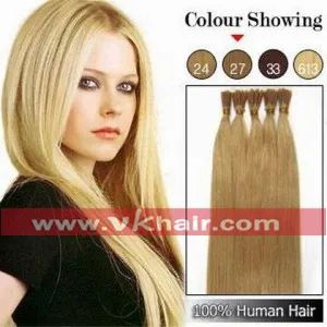 18&quot20&quot22&quot Remy Italian keratin Stick tip/I-tip #27 - dark blonde Human Hair Extension 0.5g/s 50g 100s |