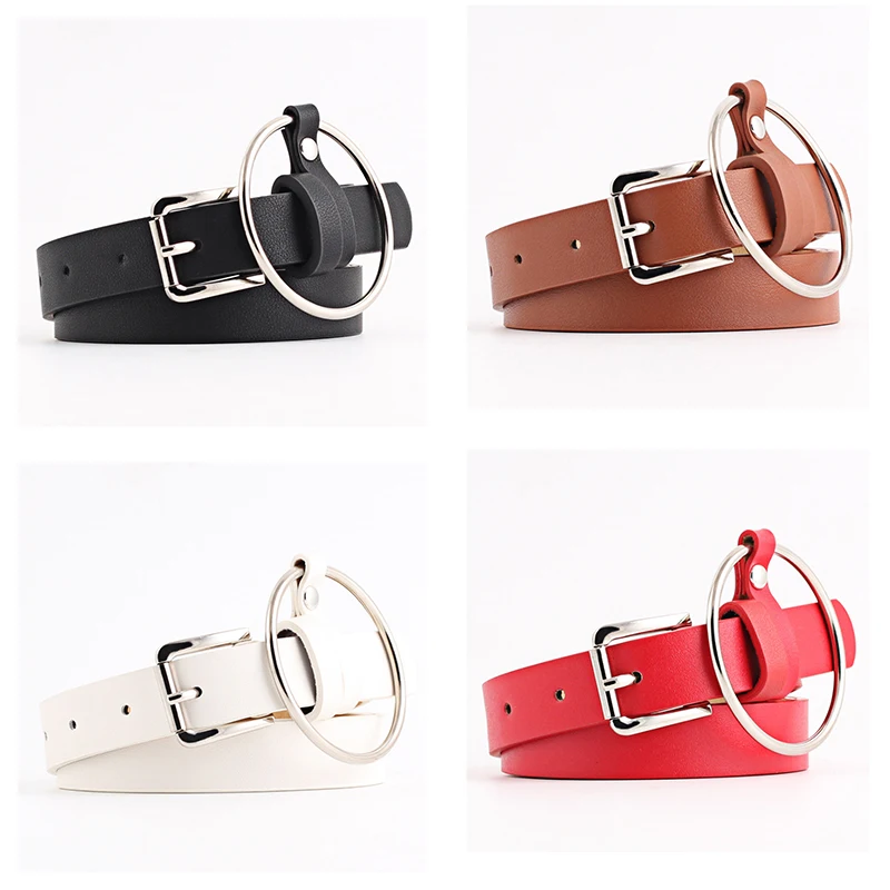 Ремень из искусственной кожи Женский Модный милый декоративный пояс с большим