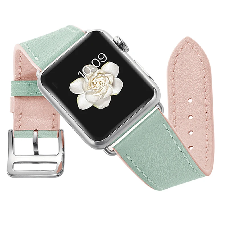 Кожаный ремешок Laforuta для Apple Watch Series 4 iWatch Band 38 40 мм 42 44 Женский браслет двойного