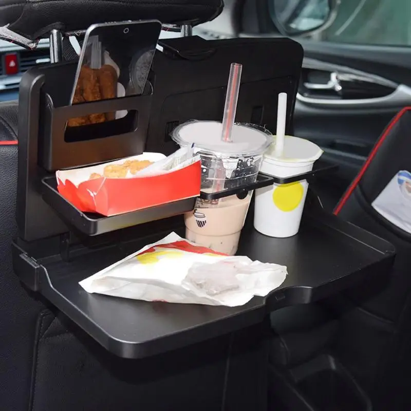 

Universal Folding Car Table Multifunctional Auto Car Cup Holder Seat Back Food Car Tray Water Cup Phone Mount Car Pallet Shelf