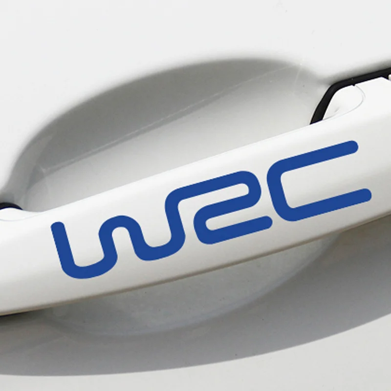 4 x WRC креативные наклейки на дверные ручки автомобиля для Toyota Ford Chevrolet Volkswagen Tesla Honda