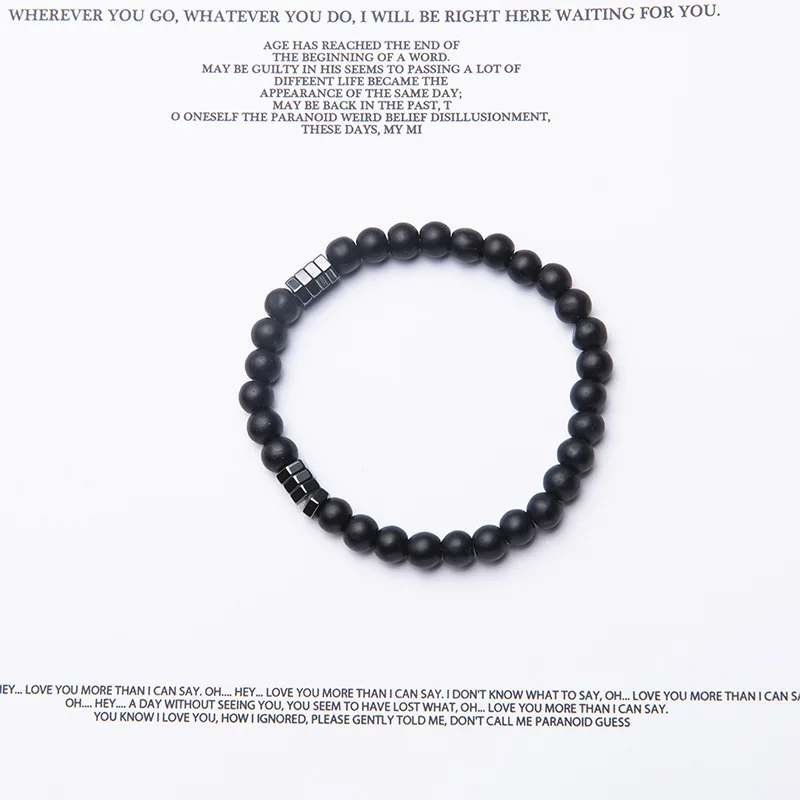 Мужской браслет с желтыми глазами тигра расшитый вручную черным песком оптовая