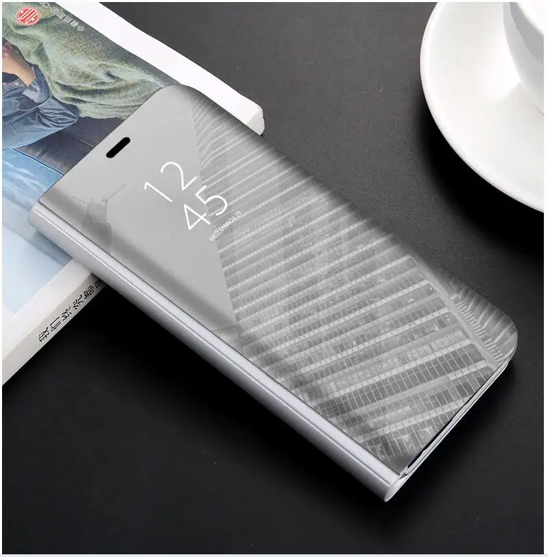 Для huawei P20 p20pro p20lite интеллектуальная зеркальная крышка с гальваническим покрытием вертикальный кронштейн защитная крышка