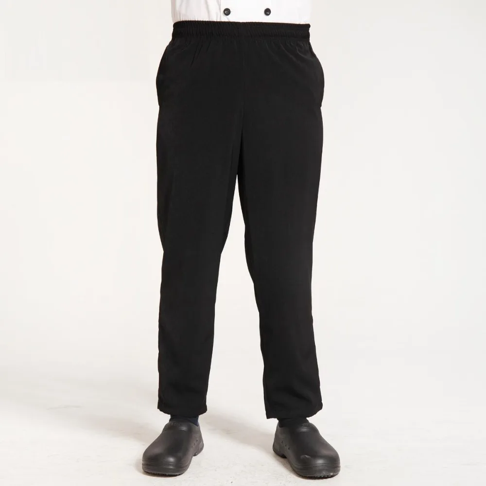 Брюки шеф повара с эластичным поясом черные брюки для ресторана отеля кофейни